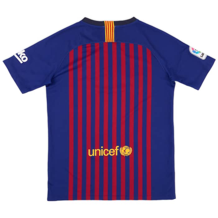 2018-19 Barcelona Home Shirt - 8/10 - (XL.Boys)