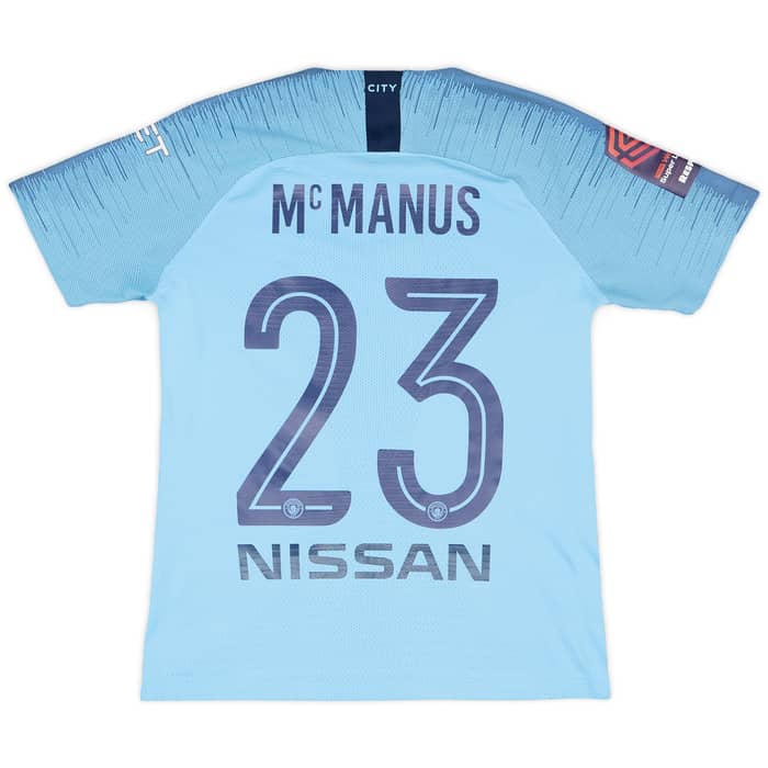 2018-19 Manchester City Women's Match Issue Home Shirt McManus #23 - 9/10 - (M)