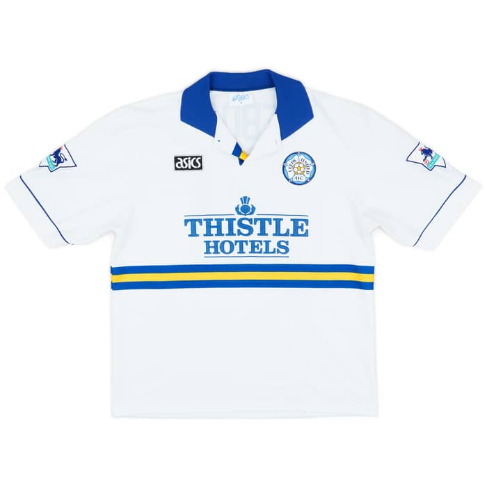 1993-95 Leeds United Home Shirt Yeboah #21 - 6/10 - (L)