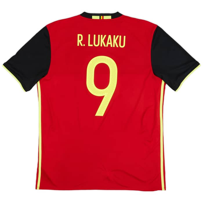 2016-17 Belgium Home Shirt Lukaku #9 - 8/10 - (L)