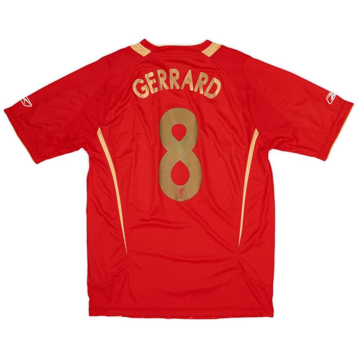 2005-06 Liverpool CL Home Shirt Gerrard #8 - 5/10 - (M)
