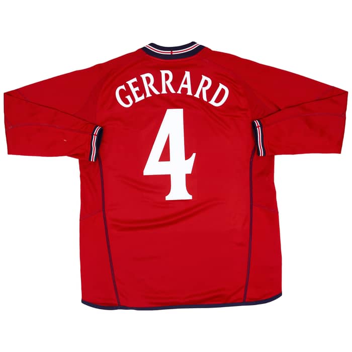 2002-04 England Away L/S Shirt Gerrard #4 - 9/10 - (L)