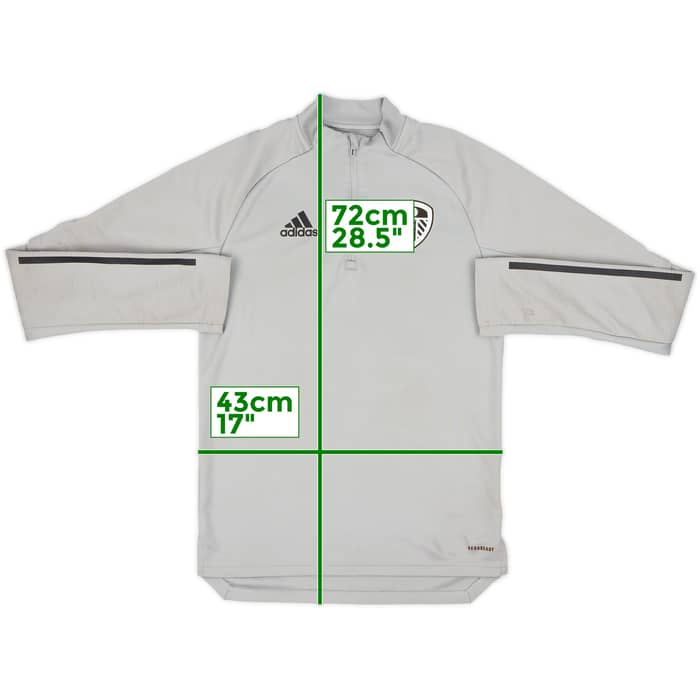 2020-21 Leeds United adidas 1/4 Zip Drill Top - 8/10 - (XS)