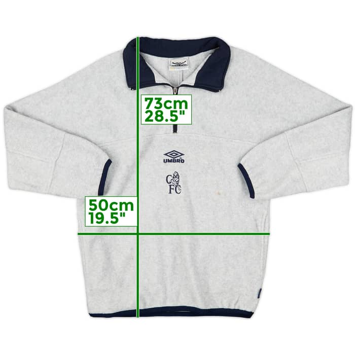 1998-00 Chelsea Umbro 1/4 Zip Fleece Top - 7/10 - (S)
