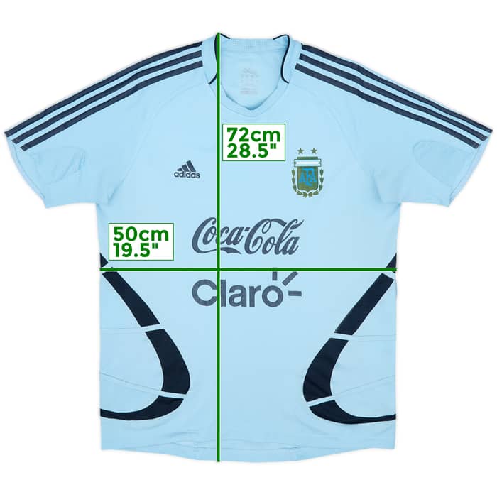 2007-08 Argentina adidas Player Issue Training Shirt - 7/10 - (L)