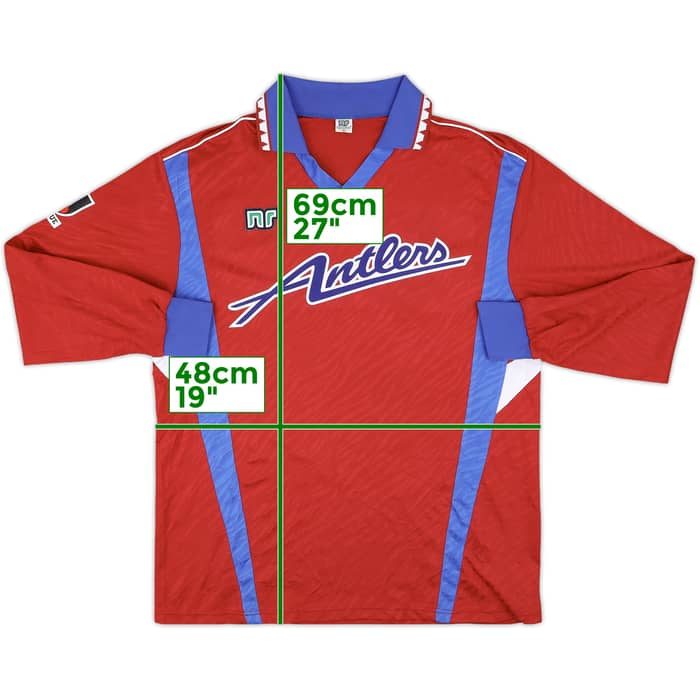 1992 Kashima Antlers Home L/S Shirt - 8/10 - (L)