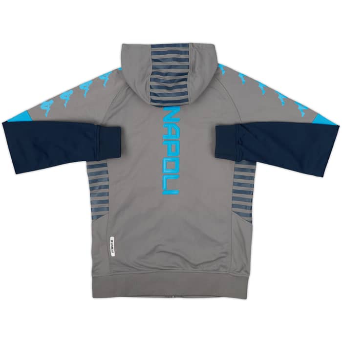 2019-20 Napoli Kappa Hooded Track Jacket - 8/10 - (L.Boys)
