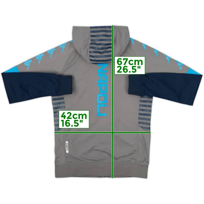 2019-20 Napoli Kappa Hooded Track Jacket - 8/10 - (L.Boys)