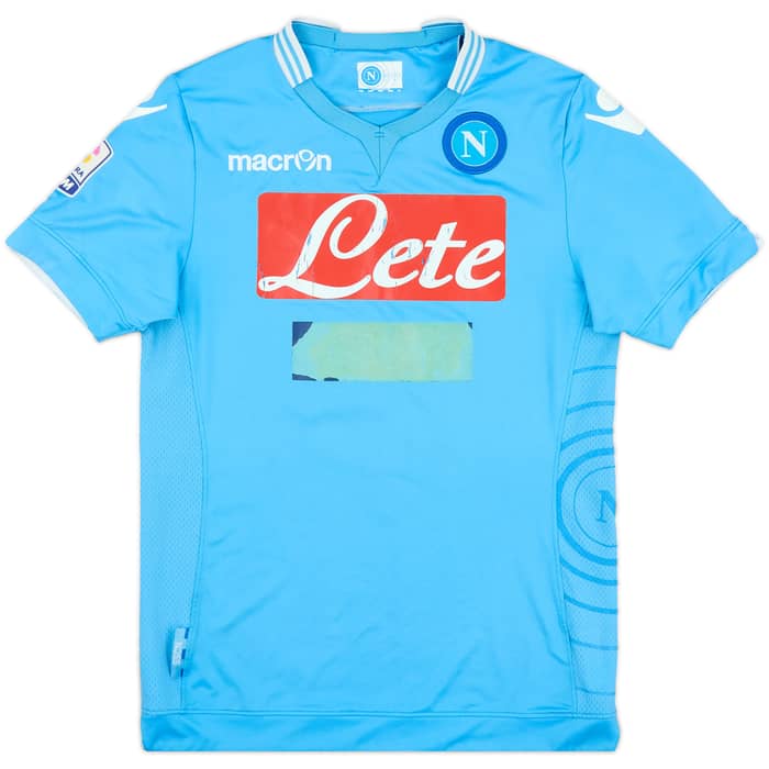 2013-14 Napoli Match Issue Home Shirt #9