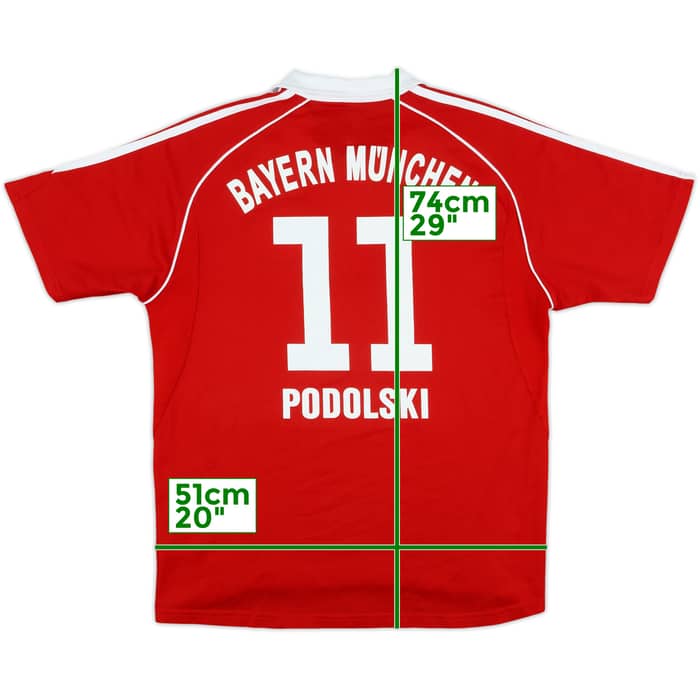 2005-06 Bayern Munich Home Shirt Podolski #11 - 8/10 - (XL.Boys)