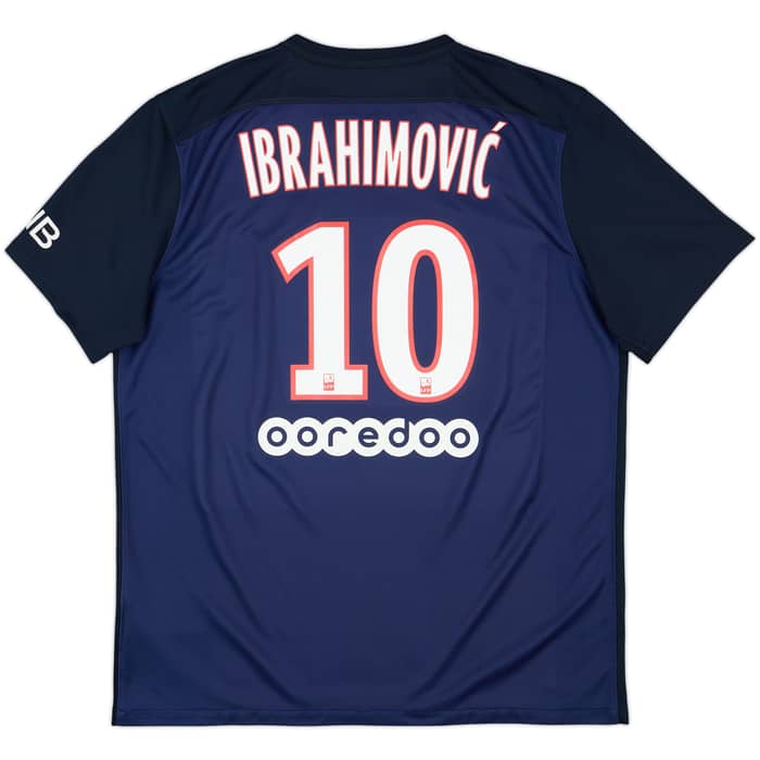 2015-16 Paris Saint-Germain Home Shirt Ibrahimovic #10 - 6/10 - (XL)