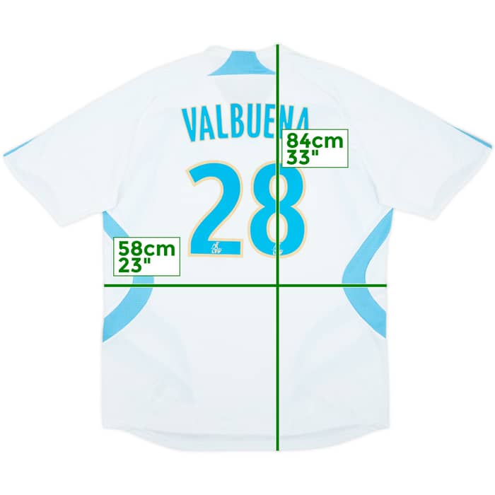 2007-08 Olympique Marseille Home Shirt Valbuena #28 - 8/10 - (XL)