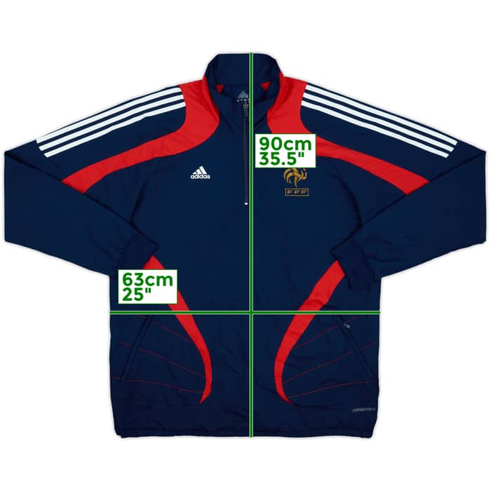 2007-08 France Player Issue adidas Formotion 1/4 Zip Drill Top - 8/10 - (L)