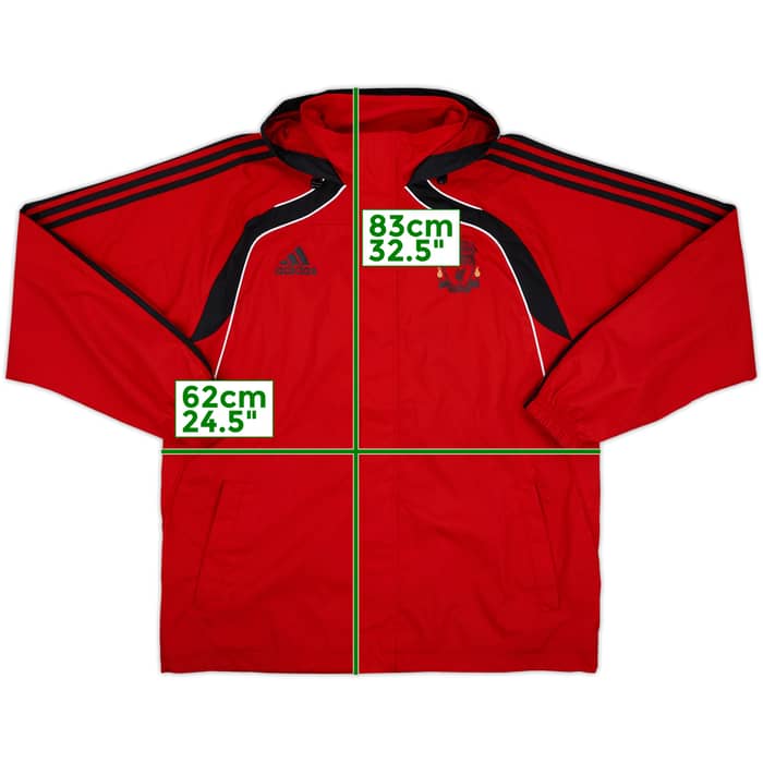 2010-11 Liverpool adidas Hooded Rain Jacket - 8/10 - (L)