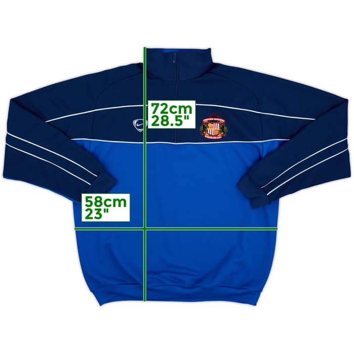 2001-02 Sunderland Nike 1/4 Zip Sweat Top - 8/10 - (L)