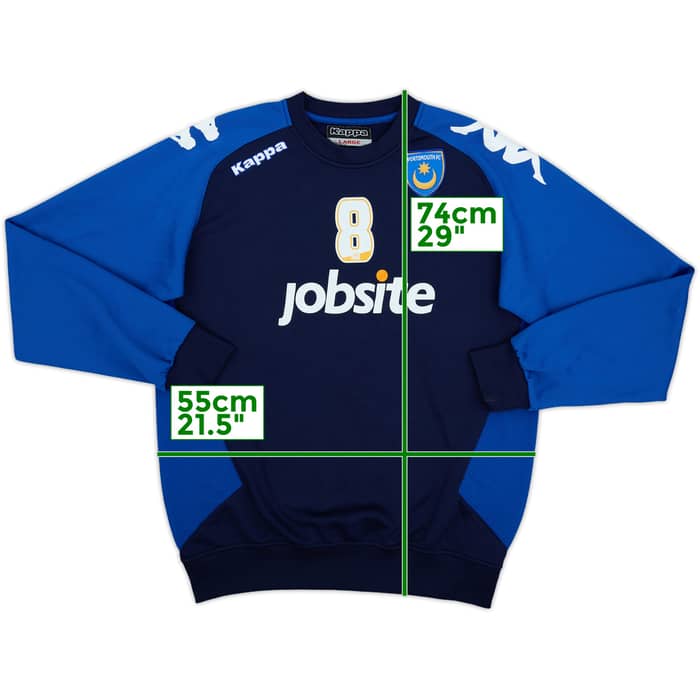 2011-12 Portsmouth Kappa Player Issue Sweat Top #8 - 7/10 - (L)