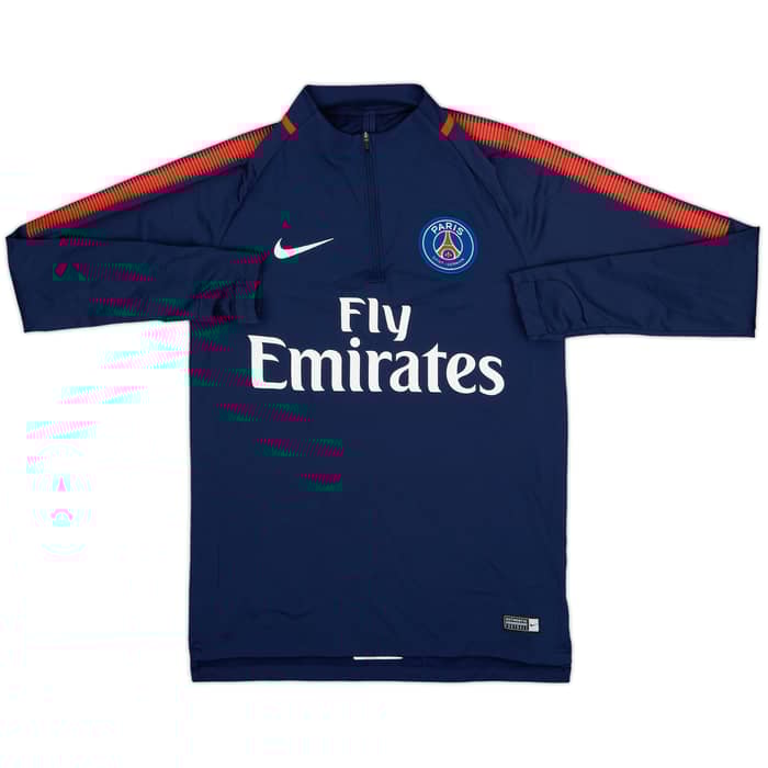 2017-18 Paris Saint-Germain Nike 1/4 Zip Drill Top - 10/10 - (S)