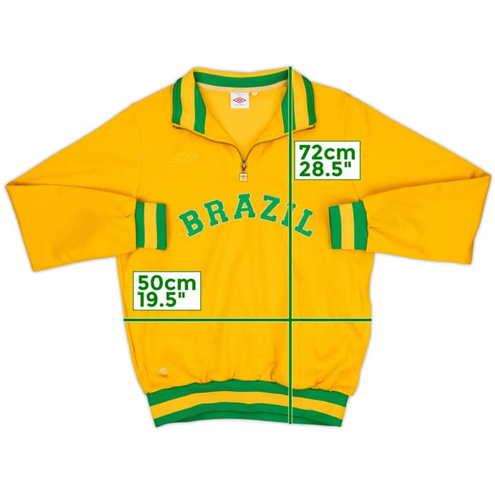 2009-10 Brazil Retro Umbro 1/4 Zip Drill Top - 7/10 - (M)