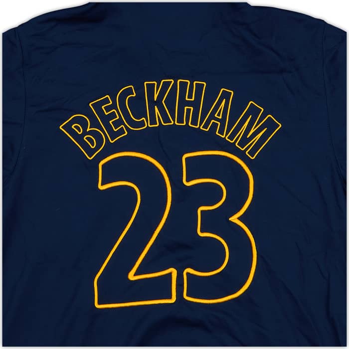 2007-08 LA Galaxy Beckham #23 adidas 1/4 Zip Hooded Sweat Top - 8/10 - (XL.Boys)