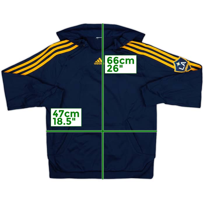 2007-08 LA Galaxy Beckham #23 adidas 1/4 Zip Hooded Sweat Top - 8/10 - (XL.Boys)
