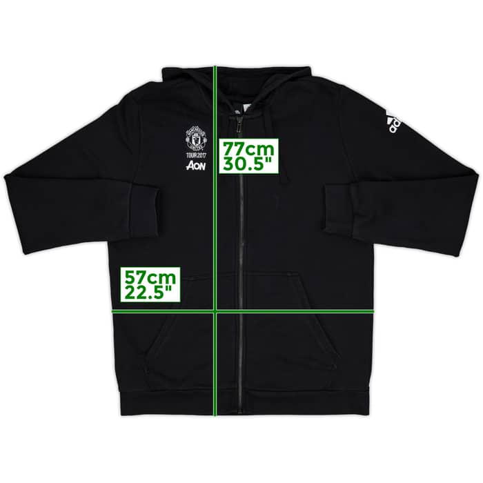 2017-18 Manchester United Tour adidas Hooded Track Jacket - 7/10 - (XL)