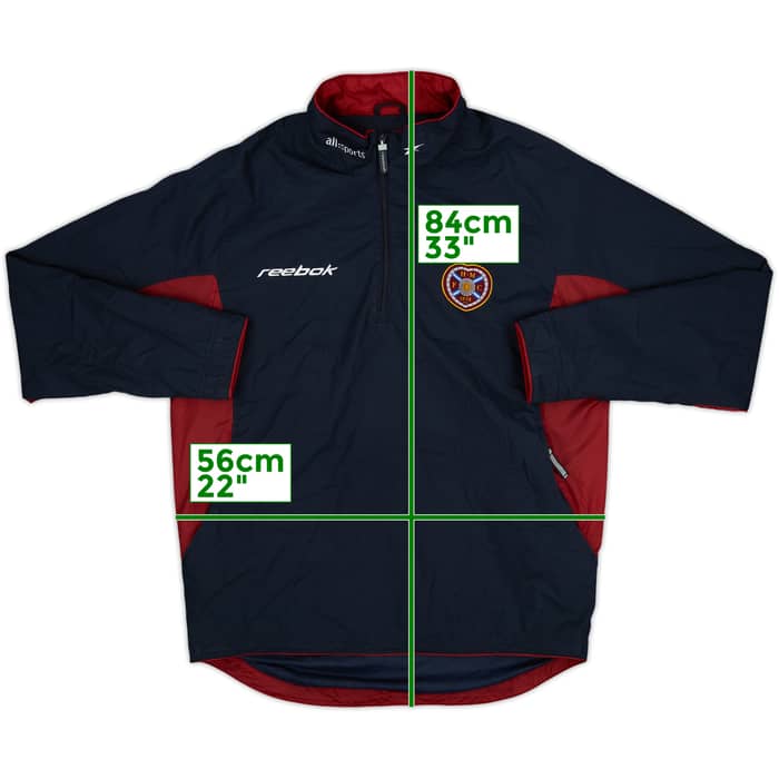 2002-03 Hearts Reebok 1/4 Zip Track Jacket - 8/10 - (XS)