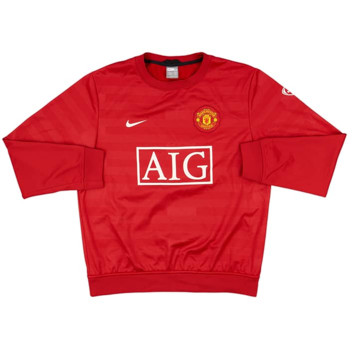 2009-10 Manchester United Nike Sweat Top - 9/10 - (M)