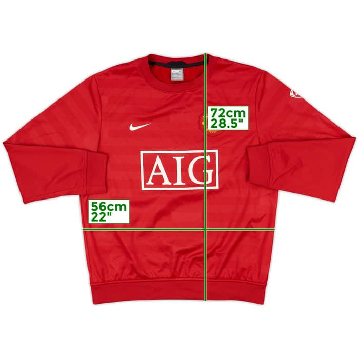 2009-10 Manchester United Nike Sweat Top - 9/10 - (M)