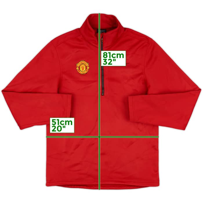 2010-11 Manchester United Nike Golf 1/4 Zip Drill Top - 9/10 - (S)