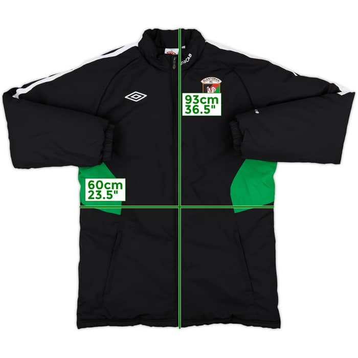 2010-11 Glentoran Umbro Padded Bench Coat - 8/10 - (L)