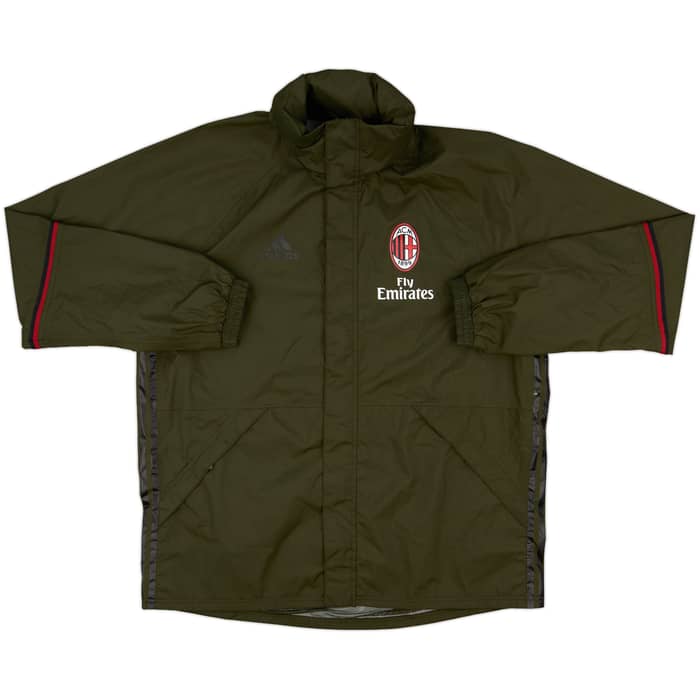 2016-17 AC Milan adidas Hooded Rain Jacket - 8/10 - (XL)