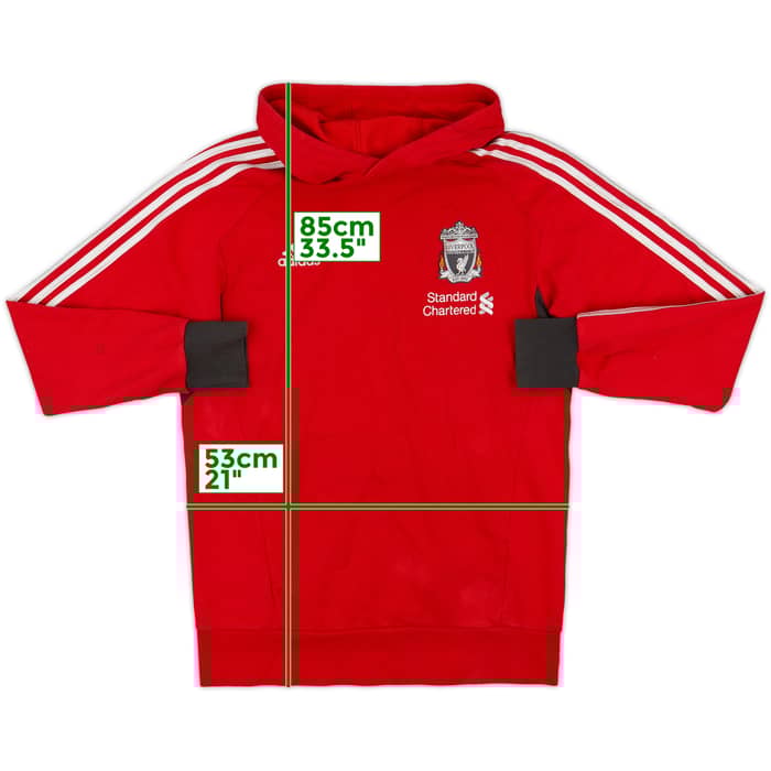 2011-12 Liverpool adidas Hooded Sweat Top - 8/10 - (L)