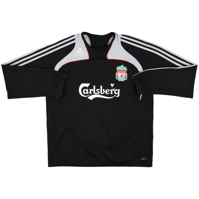 2008-09 Liverpool adidas Sweat Top - 8/10 - (L)