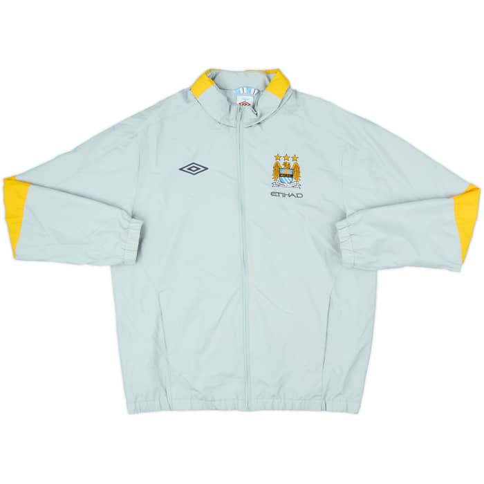 2010-11 Manchester City Umbro Hooded Rain Jacket - 10/10 - (L)