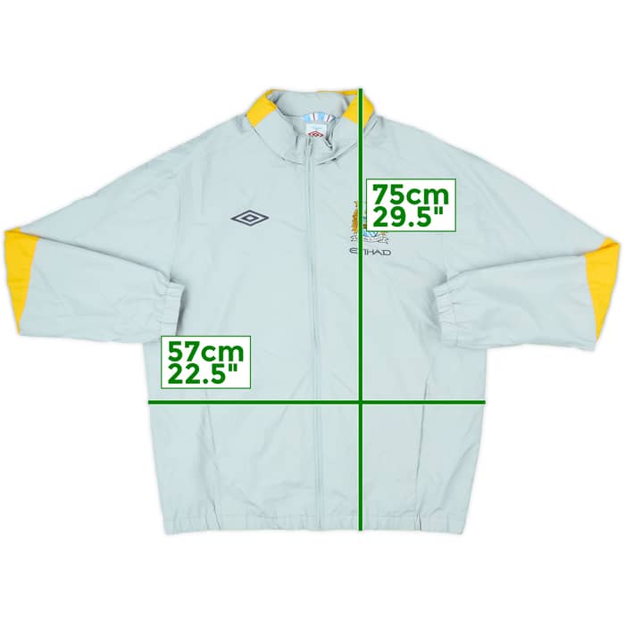 2010-11 Manchester City Umbro Hooded Rain Jacket - 10/10 - (L)
