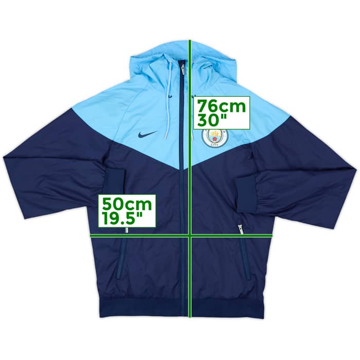 2017-18 Manchester City Nike Hooded Track Jacket - 9/10 - (S)