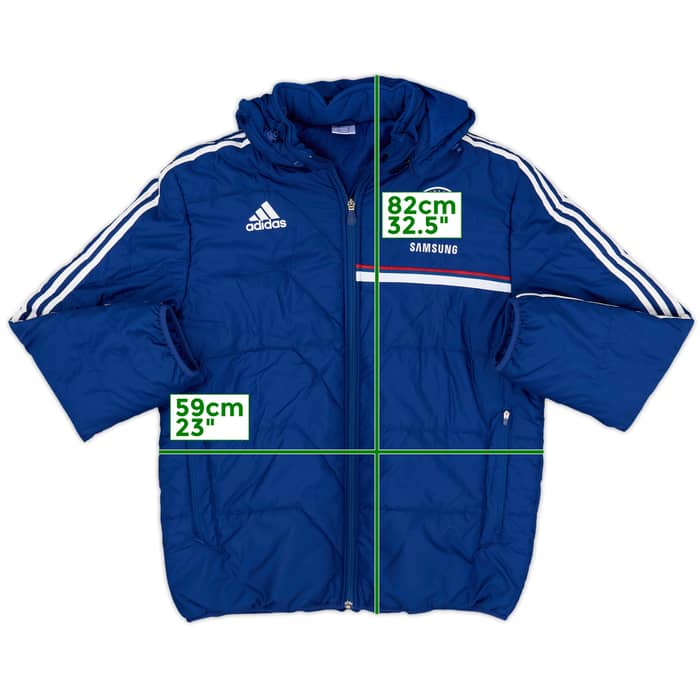 2013-14 Chelsea adidas Padded Bench Coat - 7/10 - (L)