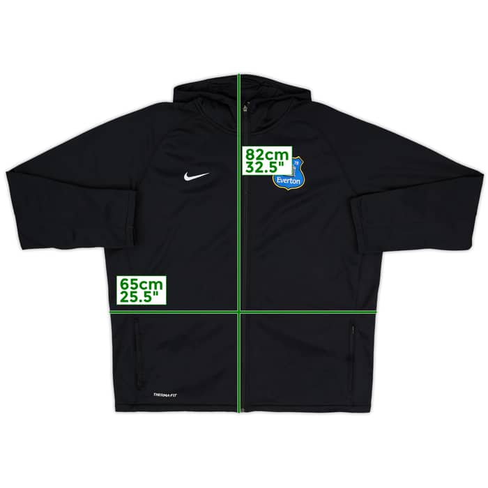 2013-14 Everton Nike Hooded Track Jacket - 10/10 - (XXL)
