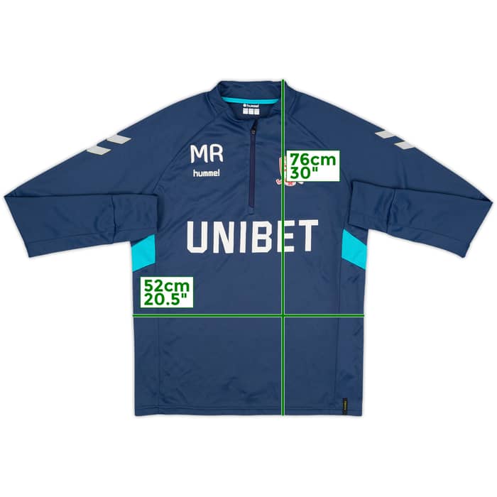2018-19 Middlesbrough Hummel Staff Issue 1/4 Zip Drill Top MR - 7/10 - (L)