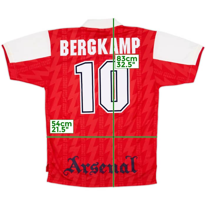1994-96 Arsenal Home Shirt Bergkamp #10 - 8/10 - (L)