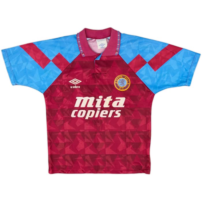 1990-92 Aston Villa Home Shirt - 7/10 - (L.Boys)