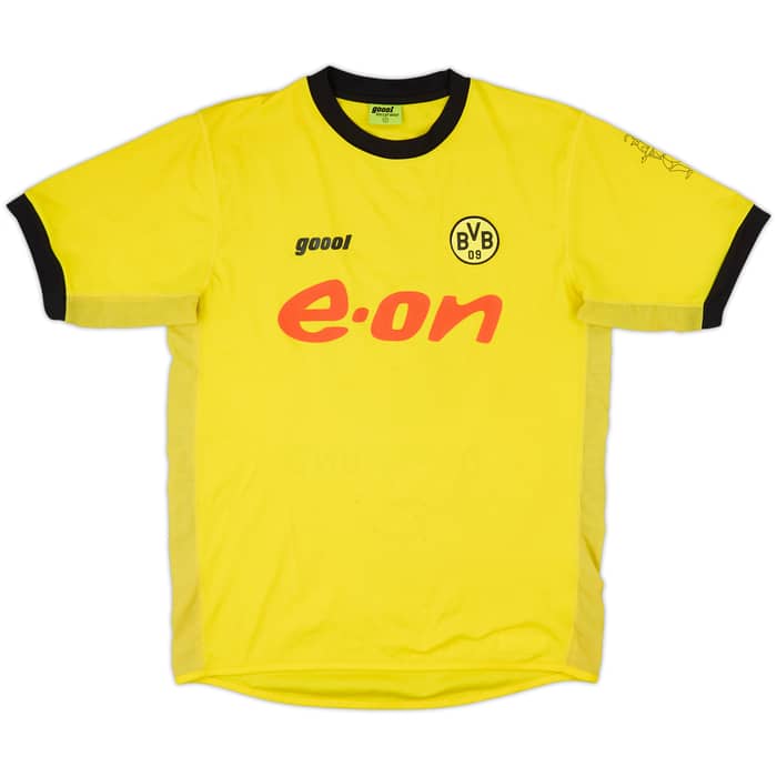 2003-04 Borussia Dortmund Signed Home Shirt Flavio #6 - 6/10 - (S)