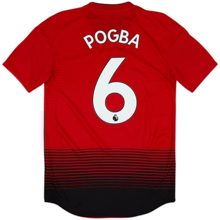 2018-19 Manchester United Authentic Home Shirt Pogba #6 - 7/10 - (S)