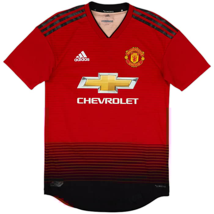 2018-19 Manchester United Authentic Home Shirt Pogba #6 - 7/10 - (S)