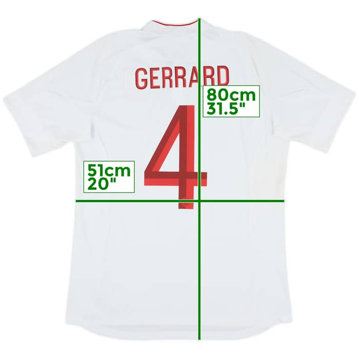 2012-13 England Home Shirt Gerrard #4 - 8/10 - (L)