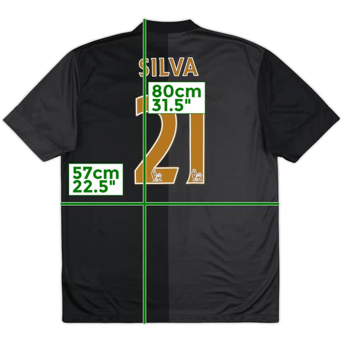 2013-14 Manchester City Away Shirt Silva #21 - 8/10 - (L)