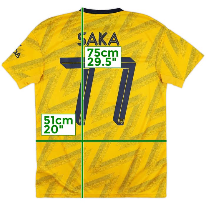 2019-20 Arsenal Away Shirt Saka #77 - 9/10 - (M)