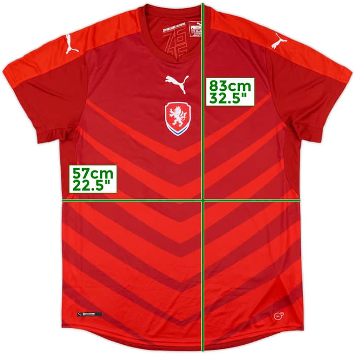 2016-17 Czech Republic (ACTV Fit) Home Shirt - 9/10 - (XL)