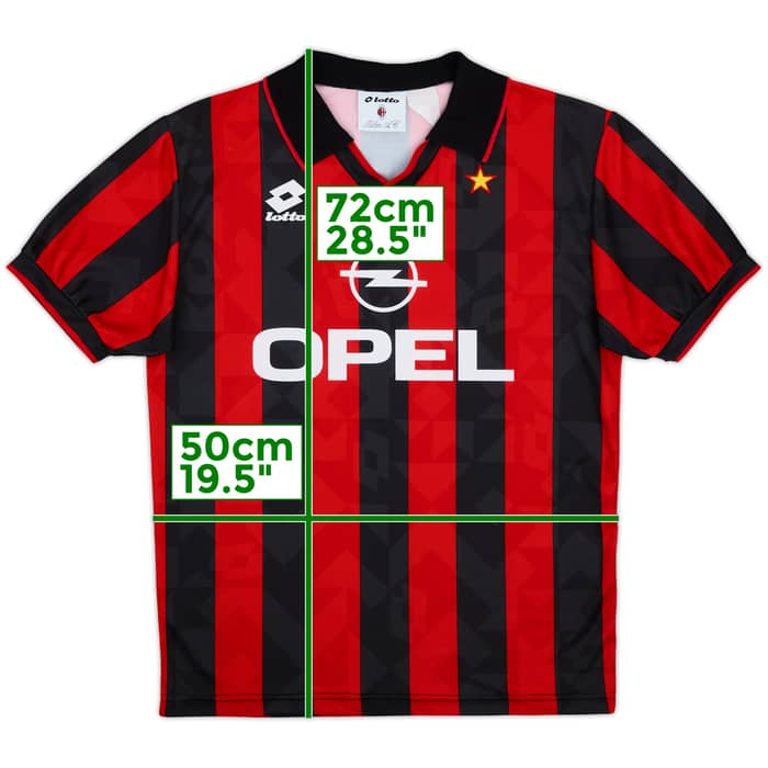 1995-96 AC Milan Basic Home Shirt - 9/10 - (M)