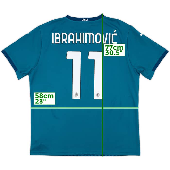 2020-21 AC Milan Third Shirt Ibrahimovic #11 - 8/10 - (XL)